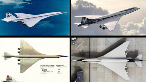 אוברטור (מימין) לעומת בואינג 2707, צילום: Boeing, Boom Supersonic
