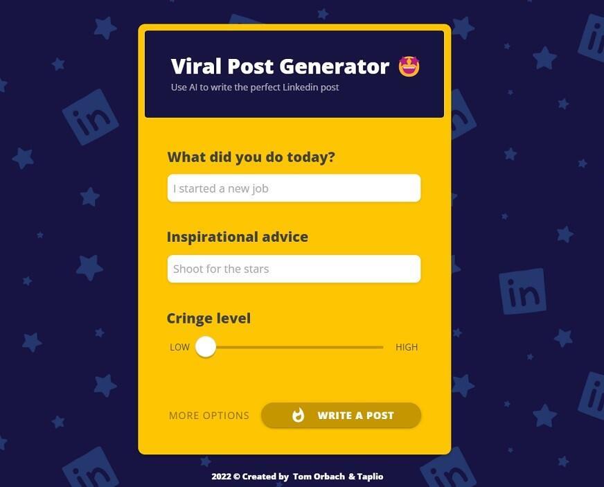 Viral post generator LinkedIn