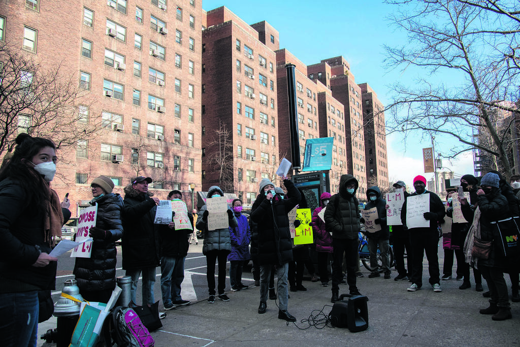 הפגנה נגד מחסור בפרויקטי דיור מוזל, בניו יורק