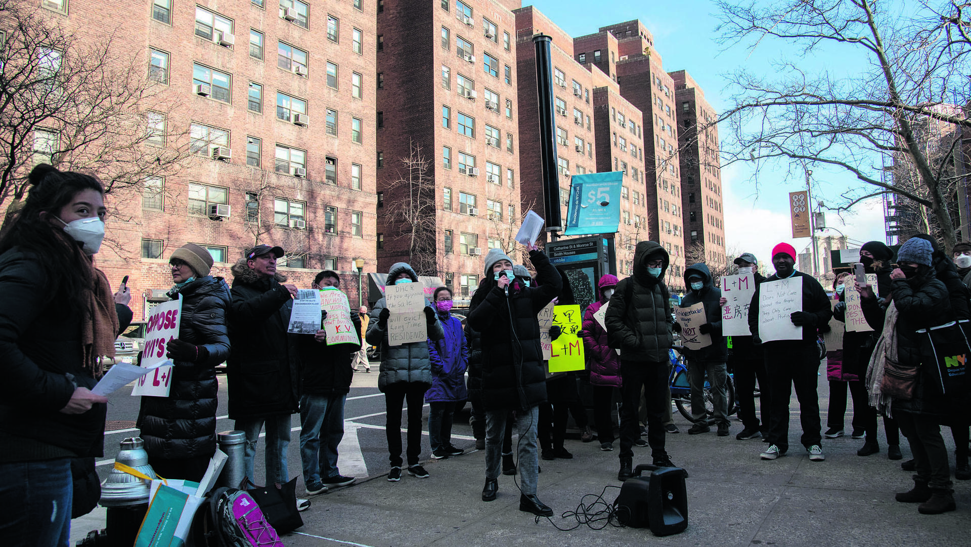 הפגנה נגד מחסור בפרויקטי דיור מוזל, בניו יורק