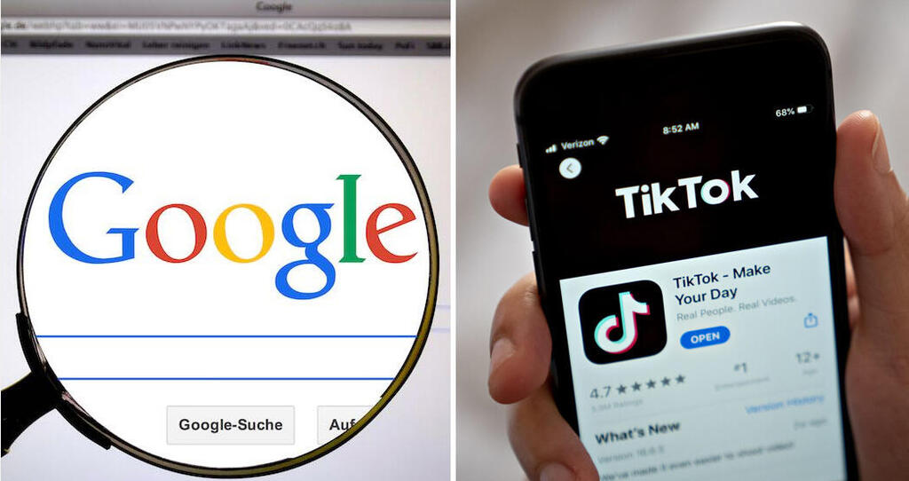 אפליקציית טיקטוק ומנוע החיפוש של גוגל