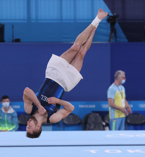 ארטיום דולגופיאט, זכה במדליית זהב בתרגיל קרקע בהתעמלות מכשירים באולימפיאדת טוקיו האחרונה, צילום: אורן אהרוני