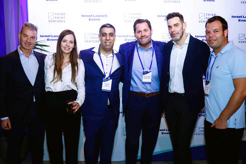 Verbit CEO Tom Livne (from right), SentinelOne CEO Tomer Weingarten, Robert Schwartz, NextSilicon CEO Elad Raz, TPV Partner Sapir Harosh, and Daniel Loeb. 