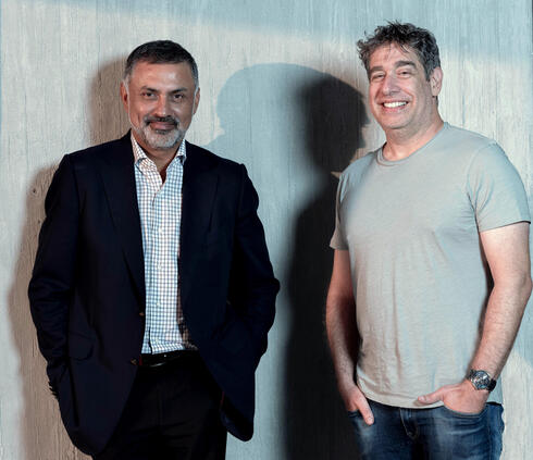 Nir Zuk and Palo Alto Networks CEO Nikesh Arora. 