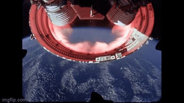 ניתוק טבעת הפרדה של שלב טיל סאטורן 4, צילום: NASA