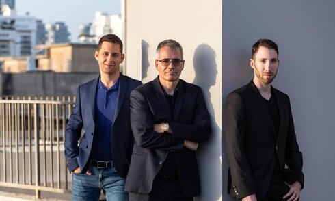 Nathan Shuchami (center) with fellow Hyperwise founders Ben Omelchenko and Aviv Gafni. 