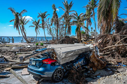 הרס בפלורידה לאחר הוריקן איאן. אירוע האקלים החמור ביותר מבחינת נזקים כספיים, צילום: AFP