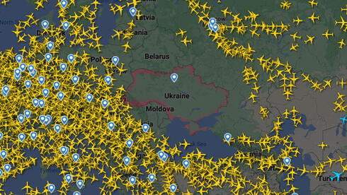 חור שחור בין אירופה לאסיה, צילום: FlightRadar24 