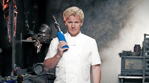 פרא אציל או חציל? השף גורדון רמזי מתוך התוכנית מטבחי הגיהנום, צילום: באדיבות YES