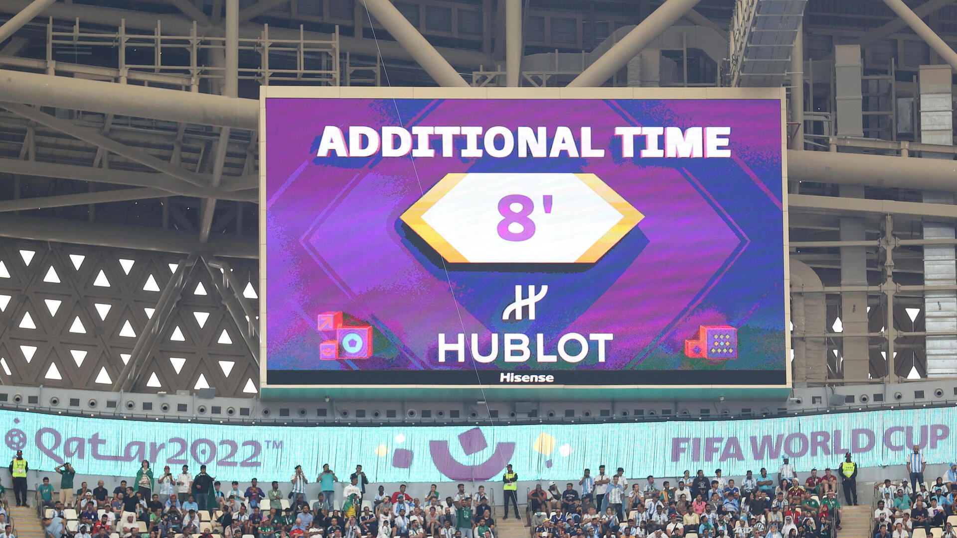 תוספת זמן במשחק בין ארגנטינה ל סעודיה מונדיאל קטאר 2022