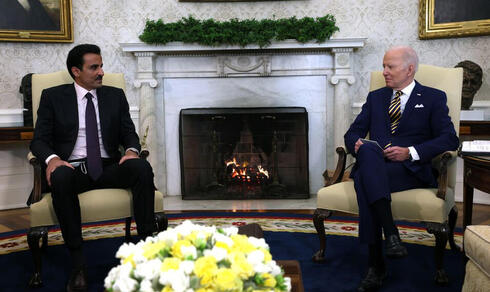 אמיר קטאר בפגישה עם נשיא ארה"ב ג