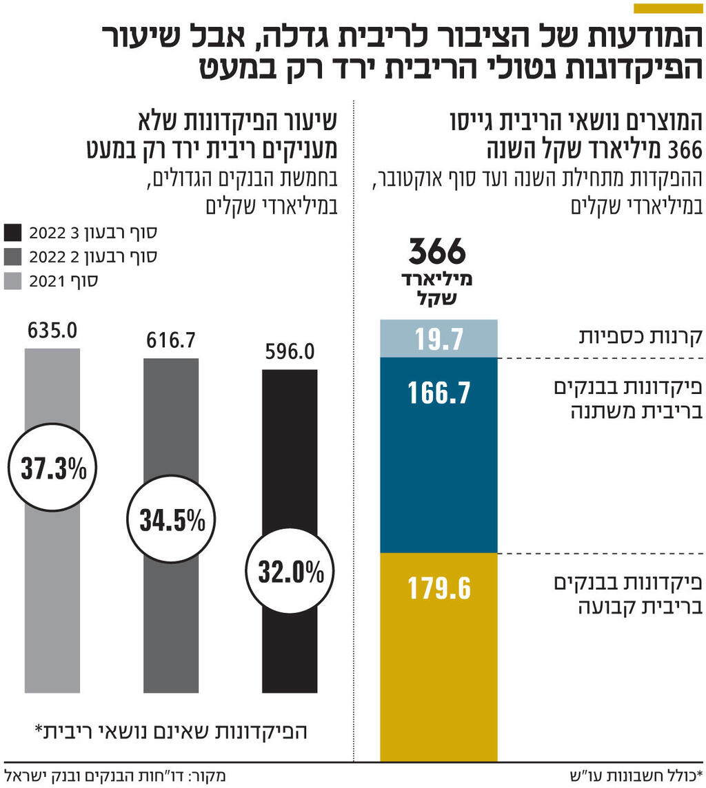 אינפו המודעות של הציבור לריבית גדלה