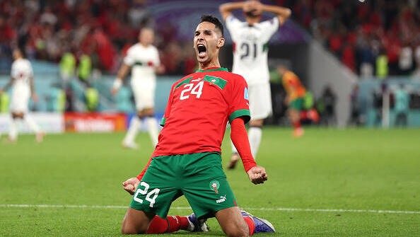 החגיגות של נבחרת מרוקו לאחר הניצחון על פורטוגל ברבע גמר מונדיאל 2022