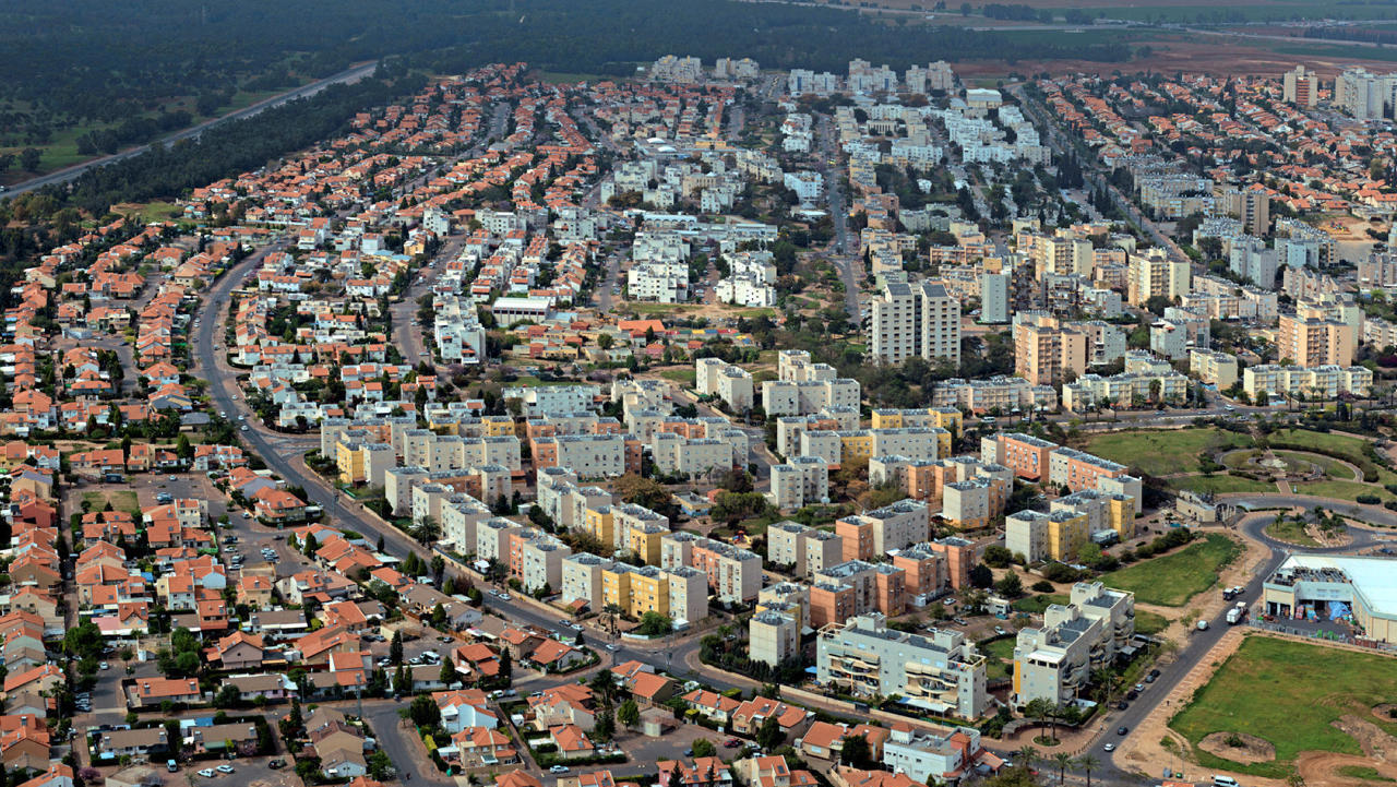 צילום אווירי של ה עיר קריית גת 