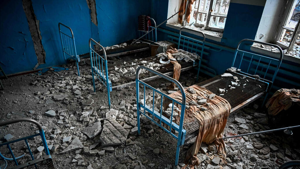 בית חולים שנפגע ב קופיאנסק שבמחוז חרקוב אוקראינה מלחמה באוקראינה