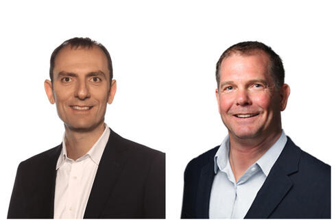 New Tufin CEO Raymond Brancato (right) and outgoing CEO Ruvi Kitov. 