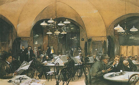מסעדה וינאית בסוף המאה, צילום: Wikimedia