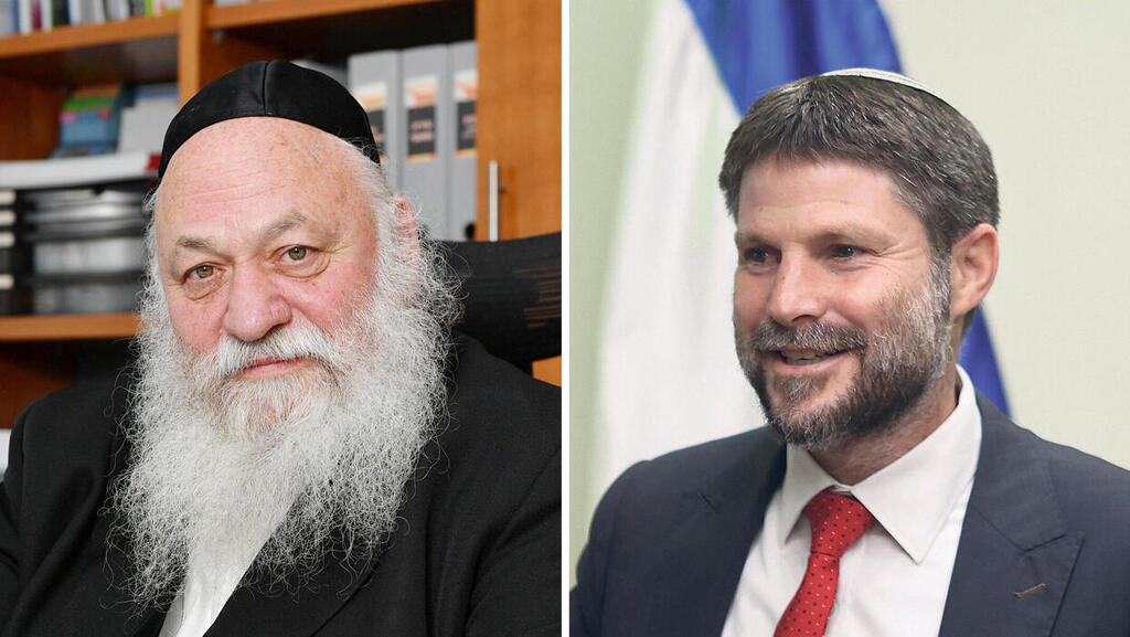 שר האוצר בצלאל סמוטריץ' ושר השיכון יצחק גולדקנופף (צילומים: אלכס קולומויסקי, יואב דודקביץ') שר האוצר בצלאל סמוטריץ' ושר השיכון יצחק גולדקנופף