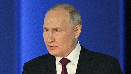 נשיא רוסיה ולדימיר פוטין בנאום השנתי