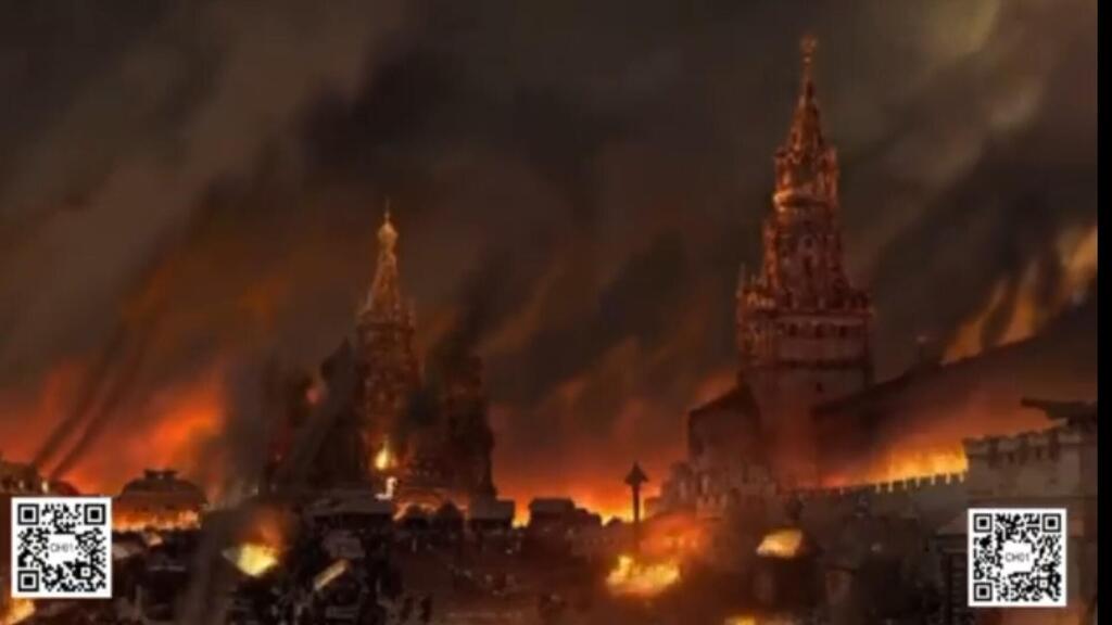 האקרים פרצו לאתרים רוסיים ופרסמו סרטון של הקרמלין עולה באש