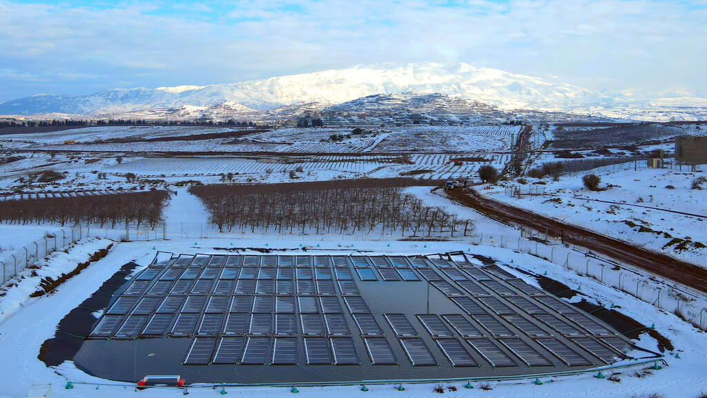פאנל סולארי של חברת אפולו פאוור ב אלרום רמת הגולן 