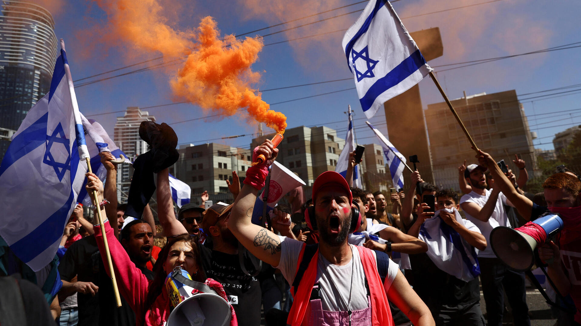 הפגנה מחאה איילון תל אביב יום ההתנגדות 16.3.23