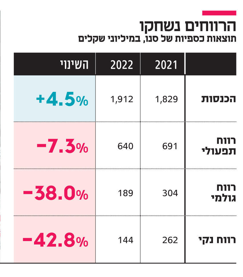 אינפו הרווחים נשחקו תוצאות כספיות של סנו,