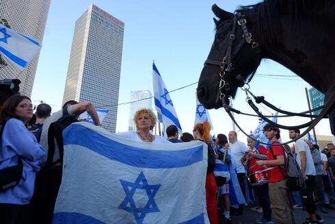 Protests in Tel Aviv. 