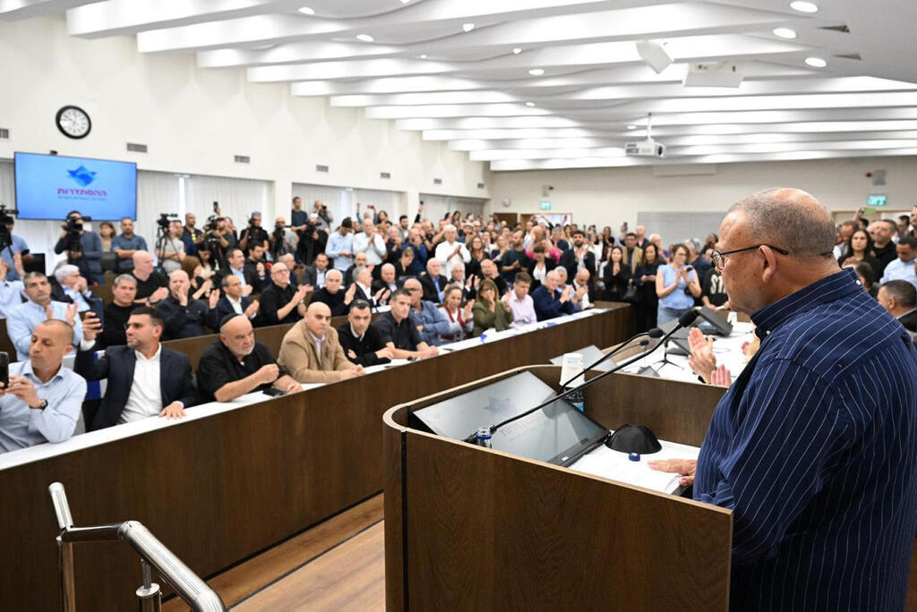 יו"ר ההסתדרות ארנון בר דוד מסיבת עיתונאים נגד המהפכה המשפטית