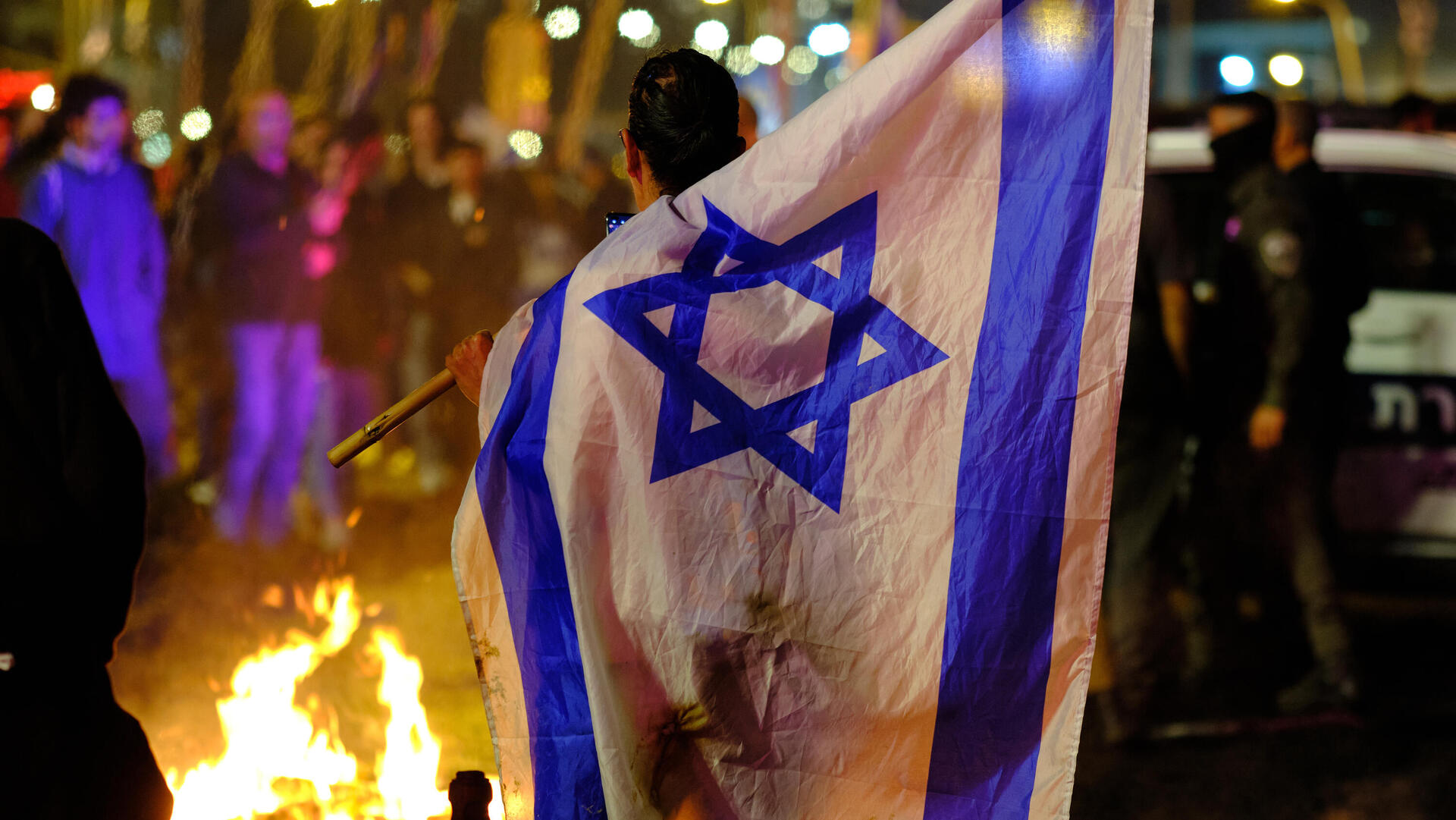 הפגנה מחאה בקפלן בתל אביב הפיכה משטרית 27.3