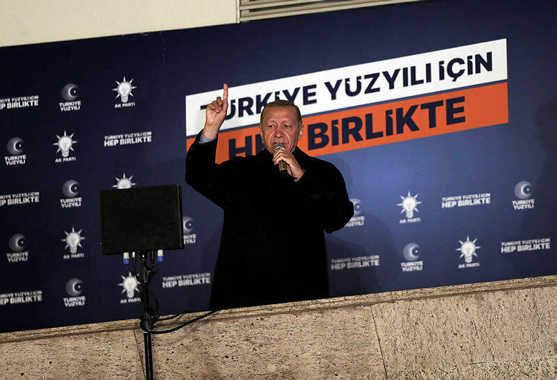 רג'פ טאיפ ארדואן נשיא טורקיה נואם לאחר הבחירות באנקרה