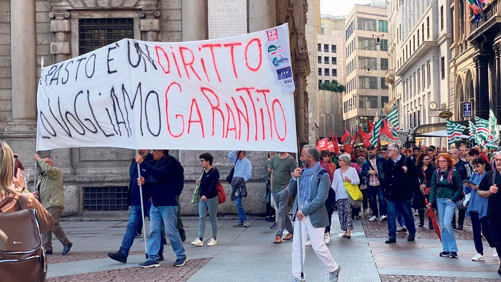 הפגנה נגד עליית מחירי פסטה בחודש שעבר ב מילאנו