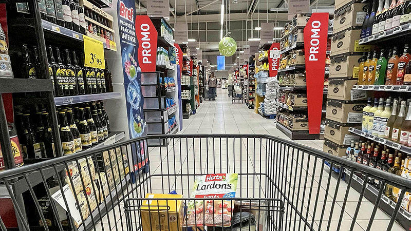 סופרמרקט ב צרפת אינפלציה קניות