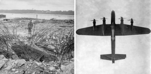מימין: פצצת טולבוי מפצחת בונקרים, ופגיעה מוצלחת בבונקר גרמני, צילום: IWM