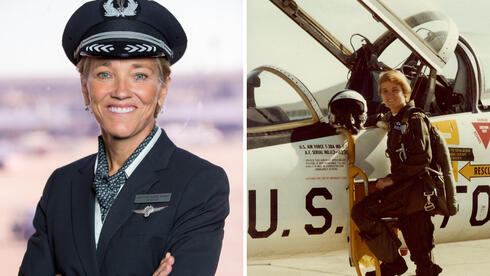 קאתי דרסט בימיה כמדריכת טיסה, וכטייסת הראשית של אמריקן איירליינס, צילום: runwaygirlnetwork