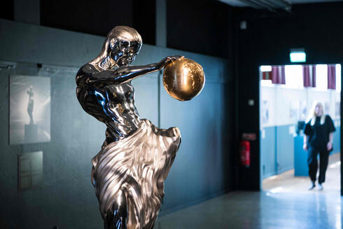 AI-created sculpture on display at Stockholm museum. 