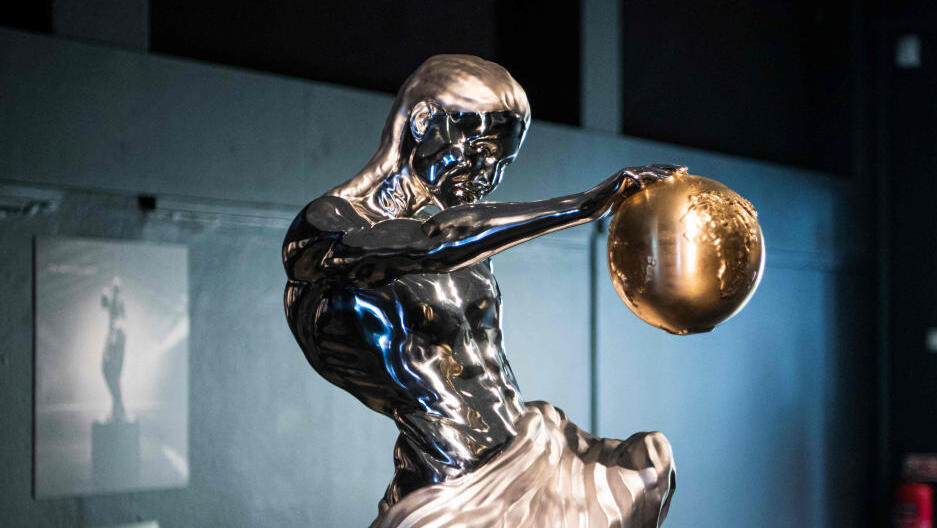 פסל תוצר בינה מלאכותית שהוצג ב מוזאון ב סטוקהולם שוודי