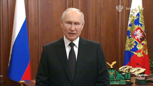 נשיא רוסיה ולדימיר פוטין בנאום לאומה,  צילום: הקרמלין