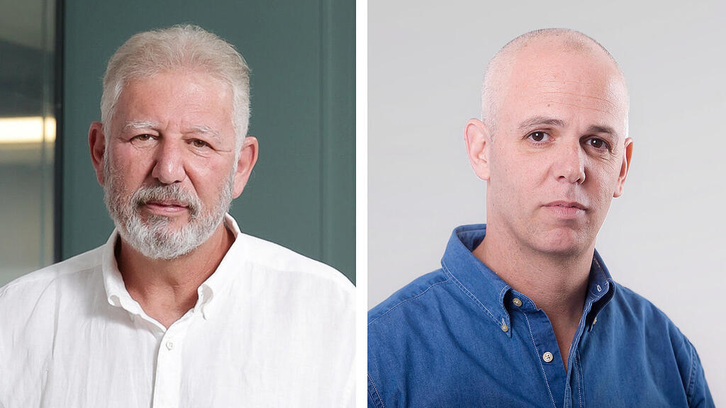 מימין: יאיר לוינשטיין וגילעד אלטשולר (צילום: אוראל כהן) מימין יו"ר אלטשולר שחם גמל ופנסיה יאיר לוינשטיין ומנכ"ל משותף באלטשולר שחם בית השקעות גילעד אלטשולר