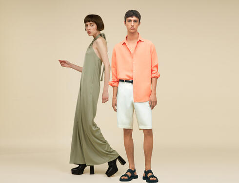 מימין: בגד של מאסימו דוטי ואוברול של בית האופנה משכית בעיצובה של שרון טל, צילומים: יח"צ, שי הנסב