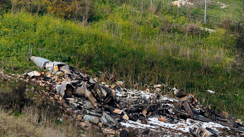 מטוס סופה שפגש טיל וגה והתרסק. לצוות שלום, צילום: AFP