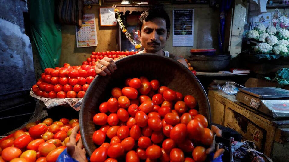 מוכר עגבניות ב הודו