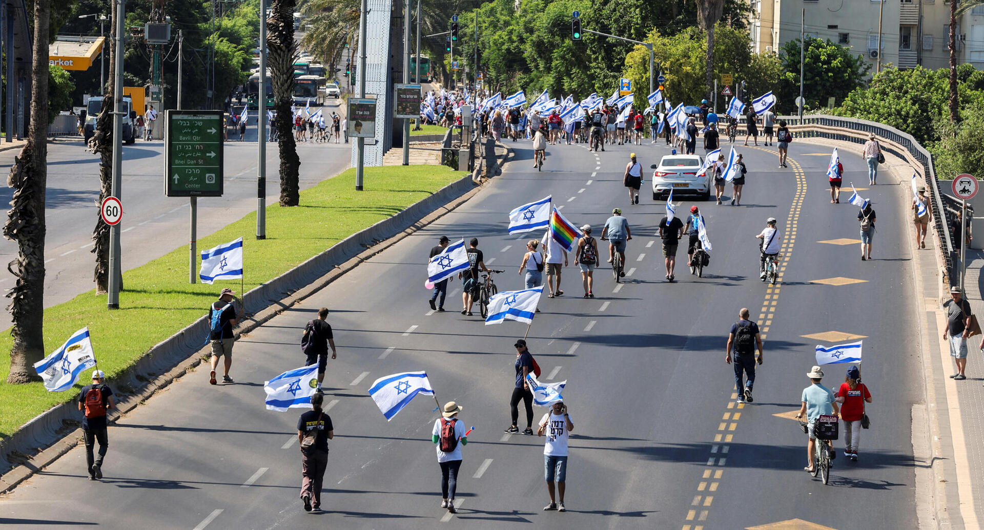 תל אביב חסימות כבישים יום השיבוש 11.7.2023