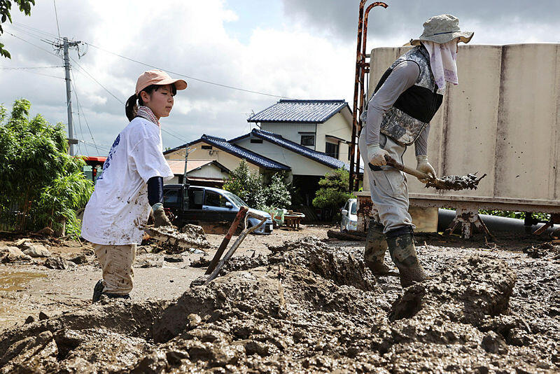 נזקי שטפונות ב קורומה יפן יולי 2023 משבר האקלים