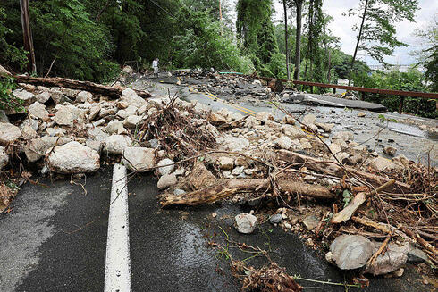 נזקי שטפונות במדינת ניו יורק, צילום: SPENCER PLATT / GETTY IMAGES NORTH AMERICA / AFP