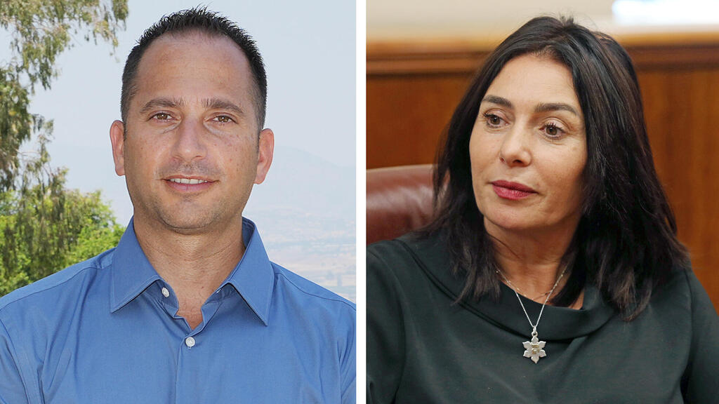 שרת התחבורה מירי רגב והמנהל החדש של הרשות הארצית לתחבורה ציבורית עידן מועלם