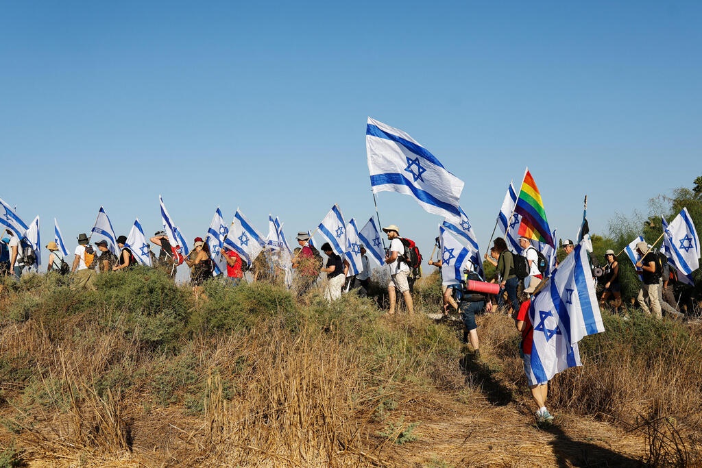 צעדת המחאה ל ירושלים ליד בן שמן 20.7.23