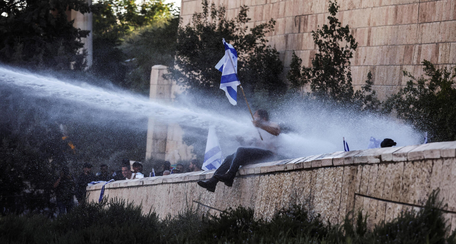 הפגנה מכת"זית פוגעת ב מפגין ב ירושלים 24.7.23