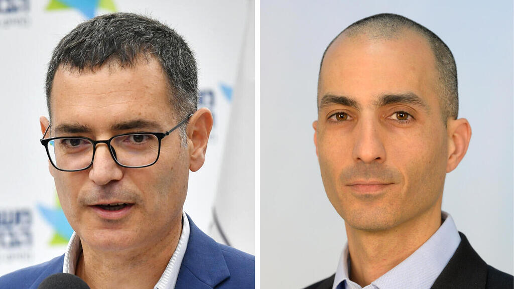 הממונה על הביטוח עמית גל ומנכ"ל משרד הבריאות משה בר סימן טוב 