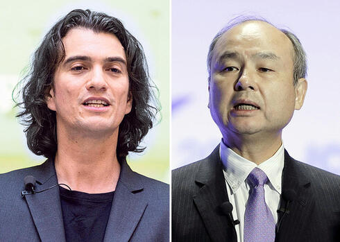 Softbank founder Masayoshi Son (right) &amp; WeWork founder Adam Neumann 